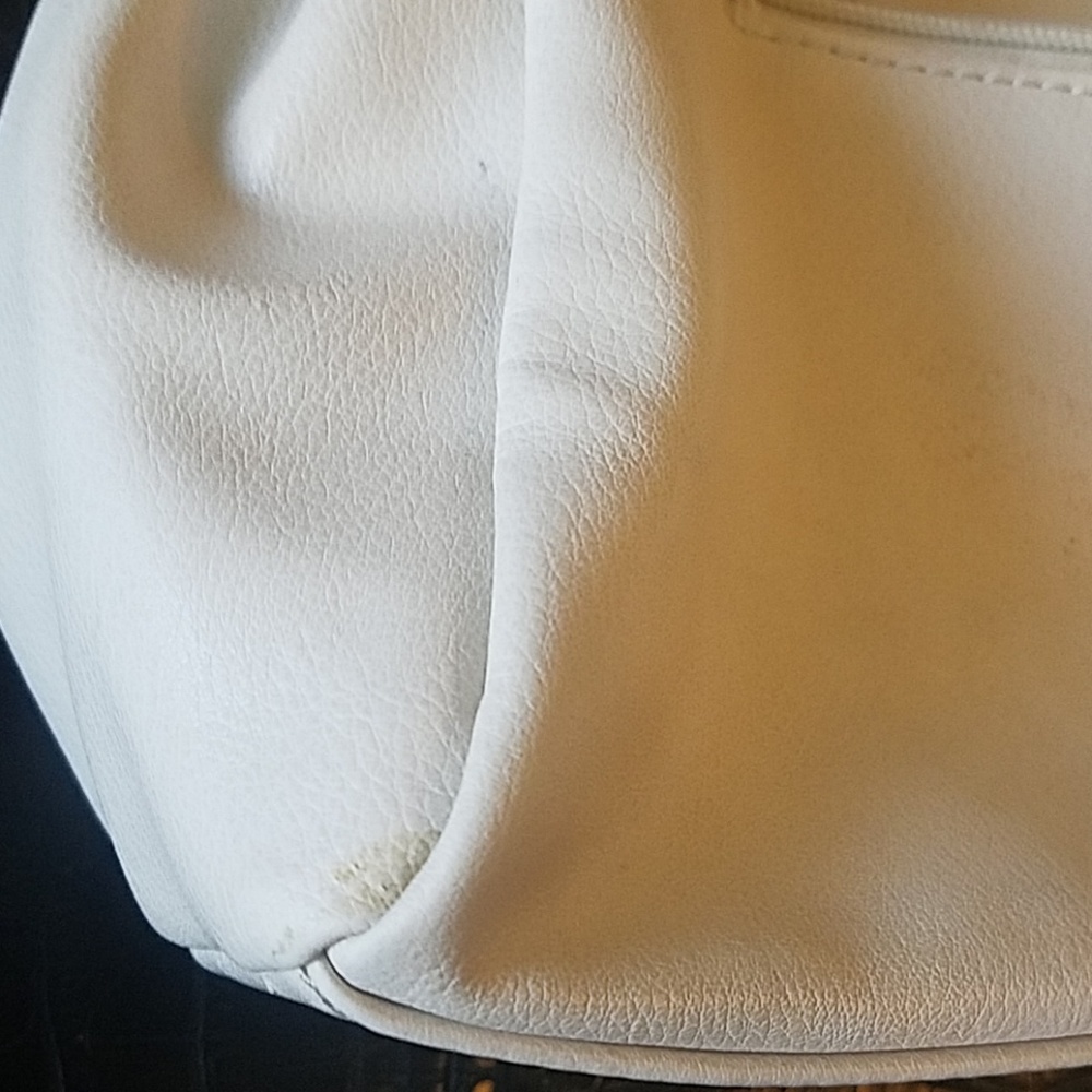 Nicole Miller Quilted Cream Studded Purse/Handbag - Picture 8 of 8